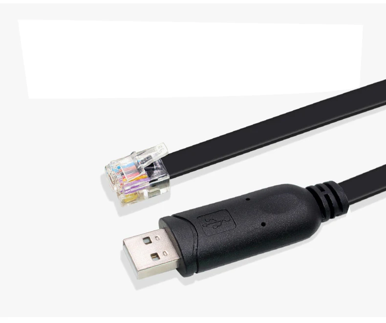 USB AM TO RJ12 6P6C 6 Core Flat Serial Null-Modem Cable