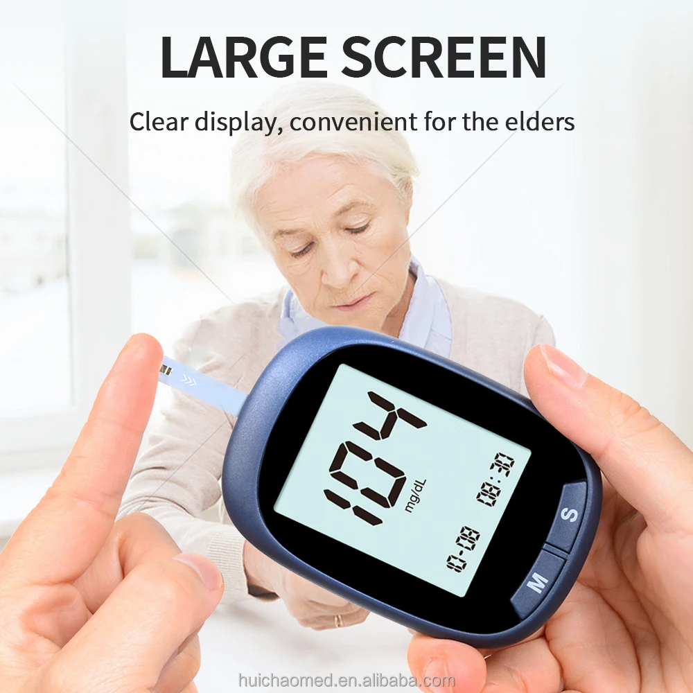 Home Care Safety Lcd Screen Blood Glucose Monitor Machine Glucose Meter With CE Certificate