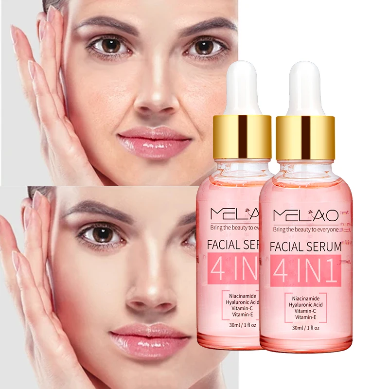 MELAO Anti Wrinkle Brightening Face Serum Skin Repair NIACINAMIDE VITAMIN C E Hyaluronic Acid 4 In 1 Skin Care Serum