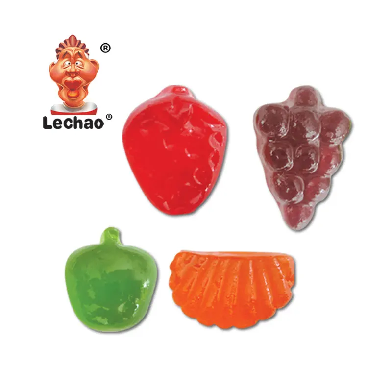 Halal wholesale customization mixed fruit flavour sweet candy toys jelly candy mix fruit gummy candy