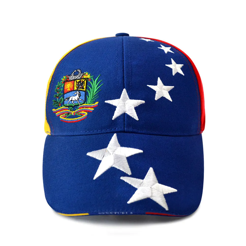Wholesale Outdoor Sport Men Women Venezuela 7 Star Baseball Caps Embroidery Seven Star Venezuela Gorras Venezuelan Baseball Cap
