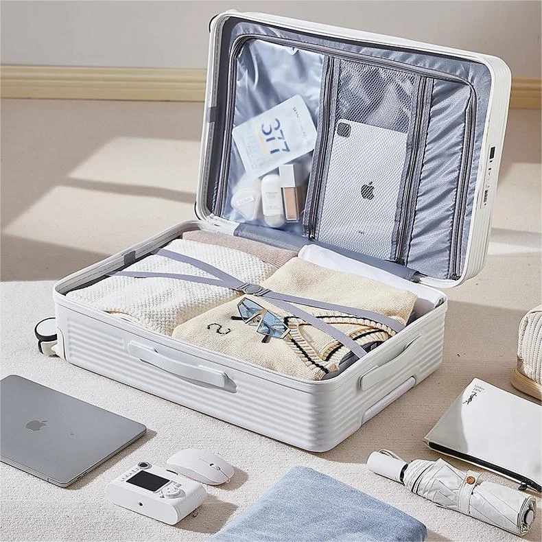 20 inch luggage bag travel suitcase luggage carry-ons luggage with usb charger and cup holder carry-ons lightweight travel bag