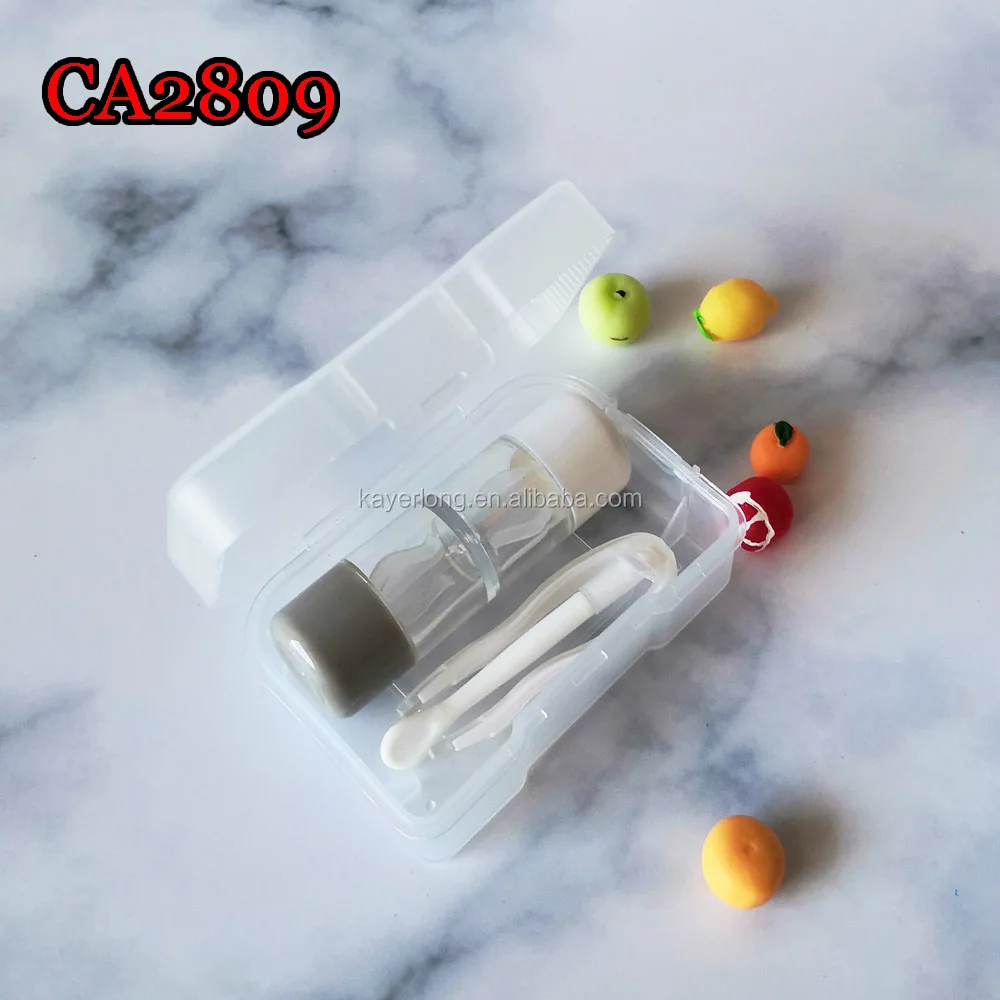 contact lens case, hard and soft lens tube style pp cartoon travel box CA2809