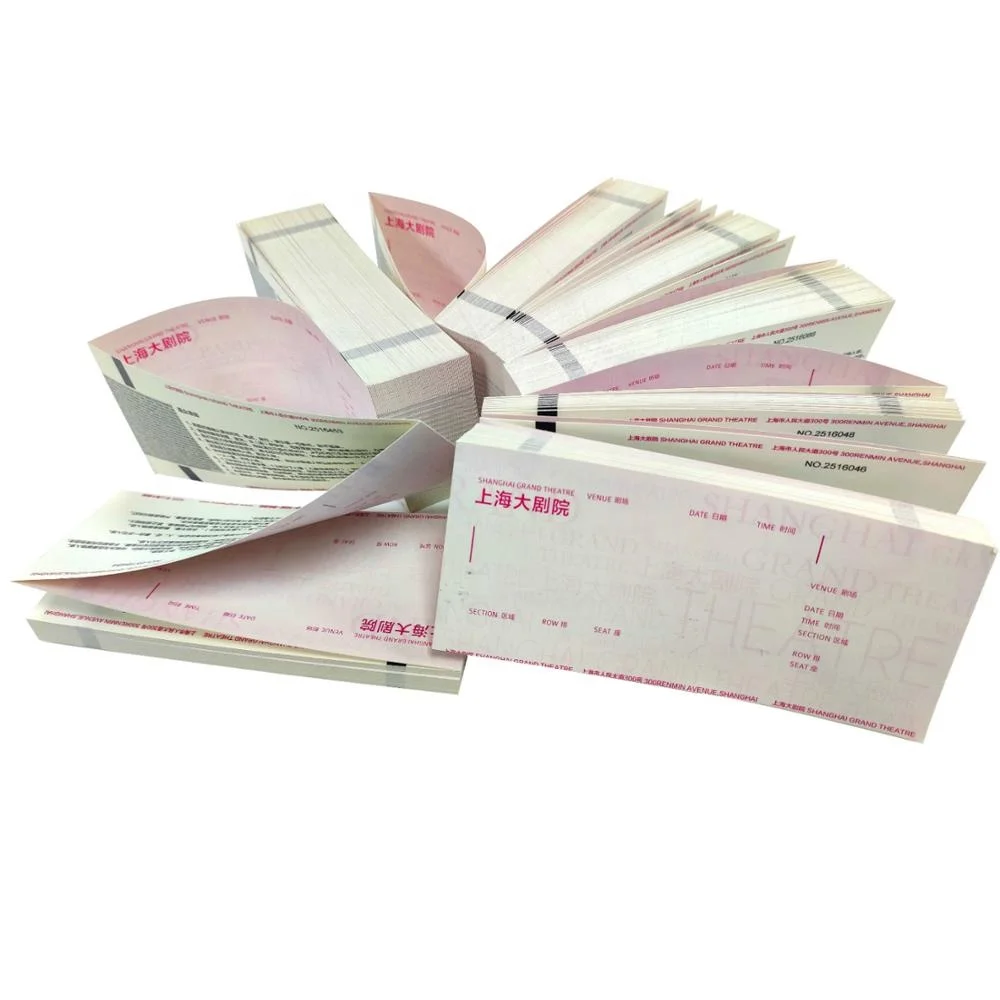 
Custom Anti-counterfeiting Ticket Theater Ticket Sheet Ticket Printing 