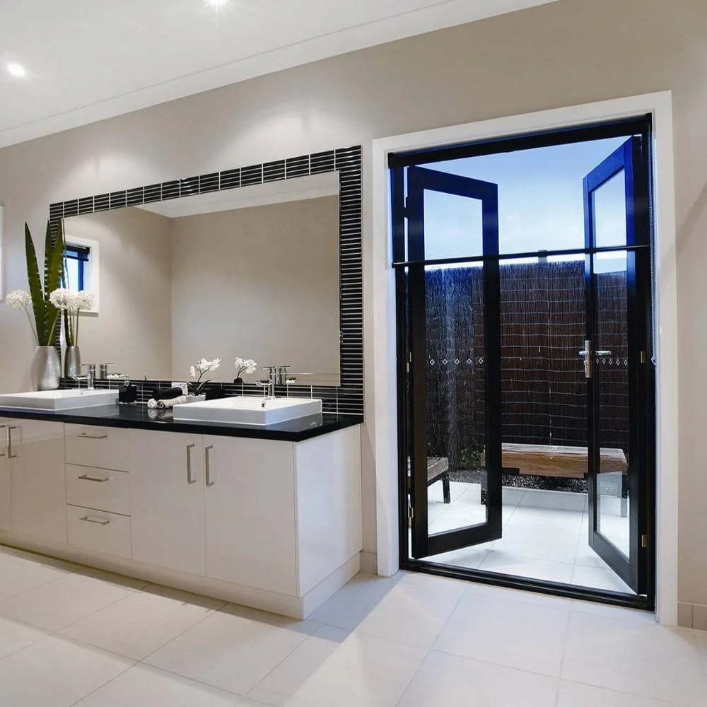 Australia system aluminium casement doors aluminium double glass house door hinged doors made in China