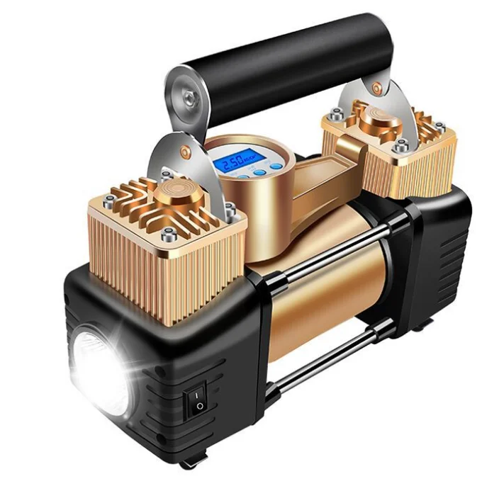 Car Air Compressor 12V Auto Compressor Tire Inflator with LED Light Heavy Duty Auto tire pump