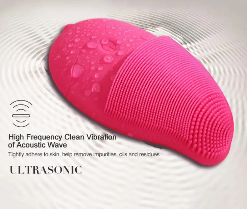 
Mini Silicone Electric Face Cleaning Massage Battery Powered Waterproof Facial Pore Deep Cleansing Brush Make Up Cleaner 