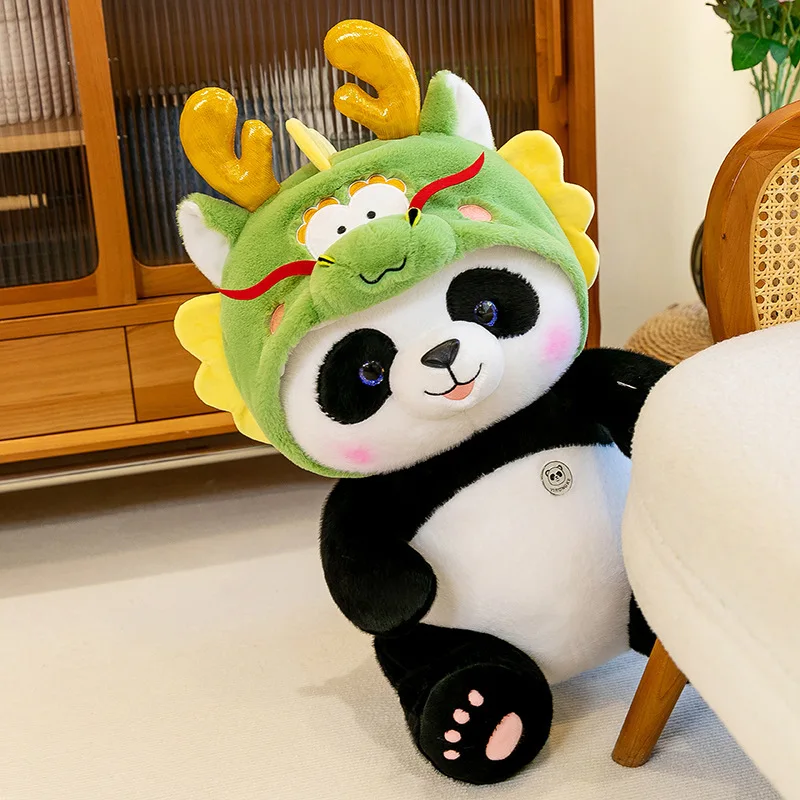 Hot Selling High Quality Custom Panda Little Dragon Plush Toy Doll 2024 Mascot Doll Ornament Sofa Decoration Holiday Gifts