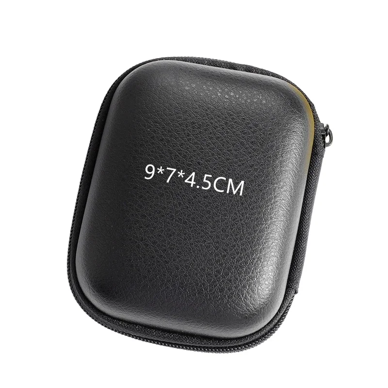 High Quality Litchi Pattern Imitation Leather Storage Bag Thickened EVA Earphone & Headphone Case Special Purpose Case