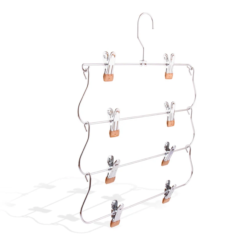 Betterall Space Saving Magic Four Layers Pants Hanger Metal Multifunctional Clothes Hangers Pants Storage Hangers