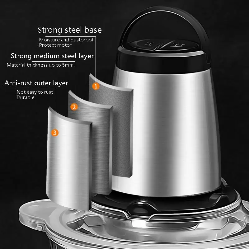 tomatoes meat grinder machine electric plastic heavy duty meat grinder 3l