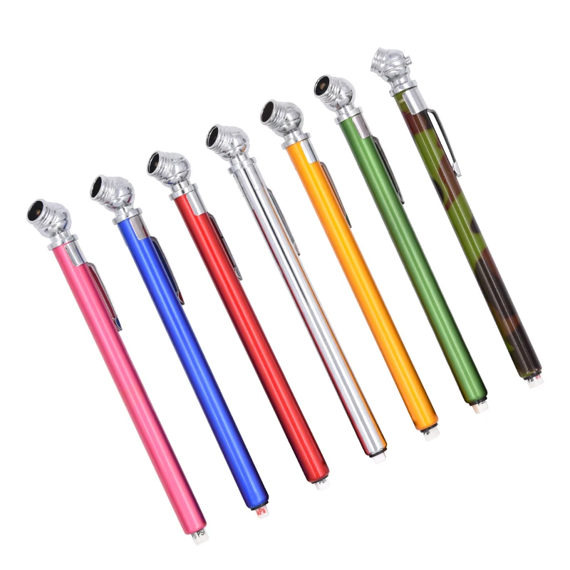Custom  Colorful Pencil type gauge pencil air tire pressure gauge pressure meter tire pressure gauge