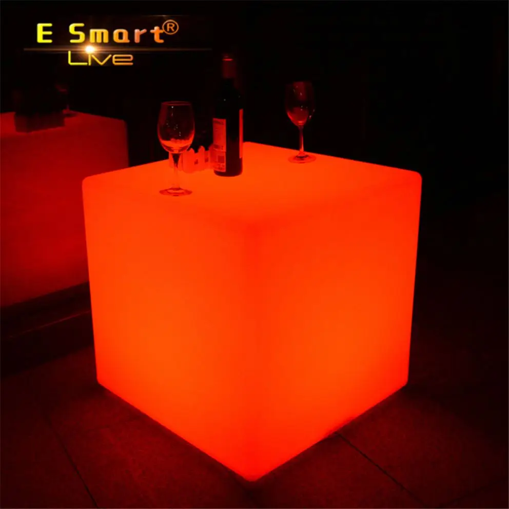 led furniture for party outdoor furniture garden led cube chairs table with light for adRohst kids