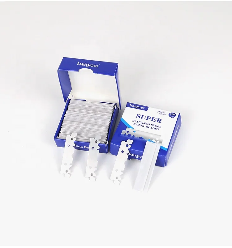 Оптовая продажа высокое качество Пользовательский логотип импортные лезвия для парикмахерских лезвий из нержавеющей стали 100