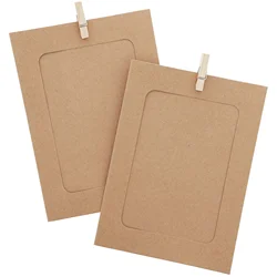 Modern Paper Cardboard Diy Hanging Photo Frame Set Manufacturers Set of 50 Brown Photo Frame
