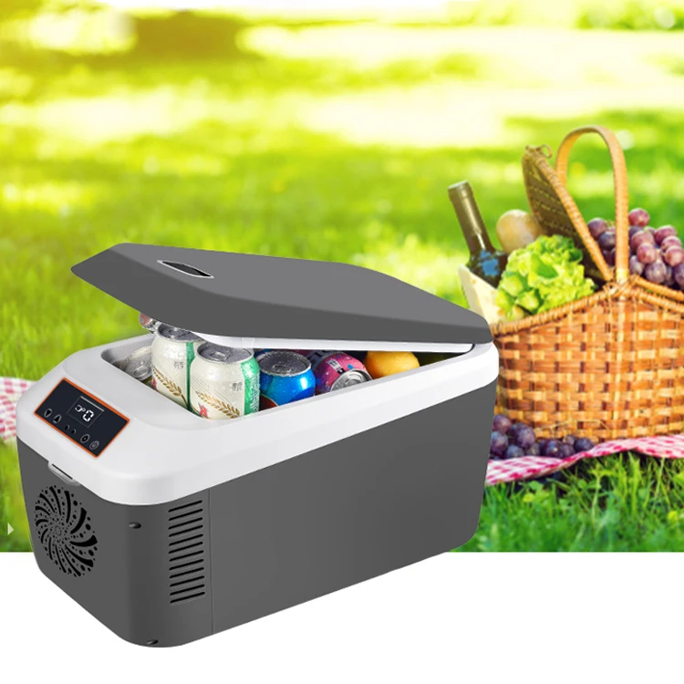 12L Flip Top Car Refrigerator with Digital Display Horizontal DC 12V Cooler Box