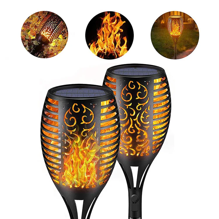 Hotsale Led Solar Flickering Flame Torch Lights Outdoor Landscape Light Solar Dancing Flame Light Garden Lamp For Patio