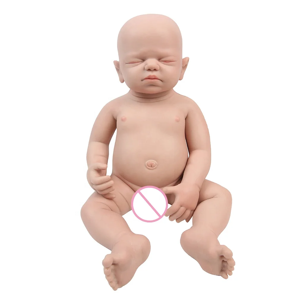 19 inch Full Body Silicone Reborn Sleeping Baby Doll Lifelike