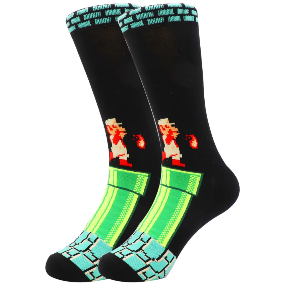 2022 Hot Selling Custom Design Funny Marvel Anime Super Hero Crew Socks Men Cotton Oem Fashion Socks Cartoon for Men Socks