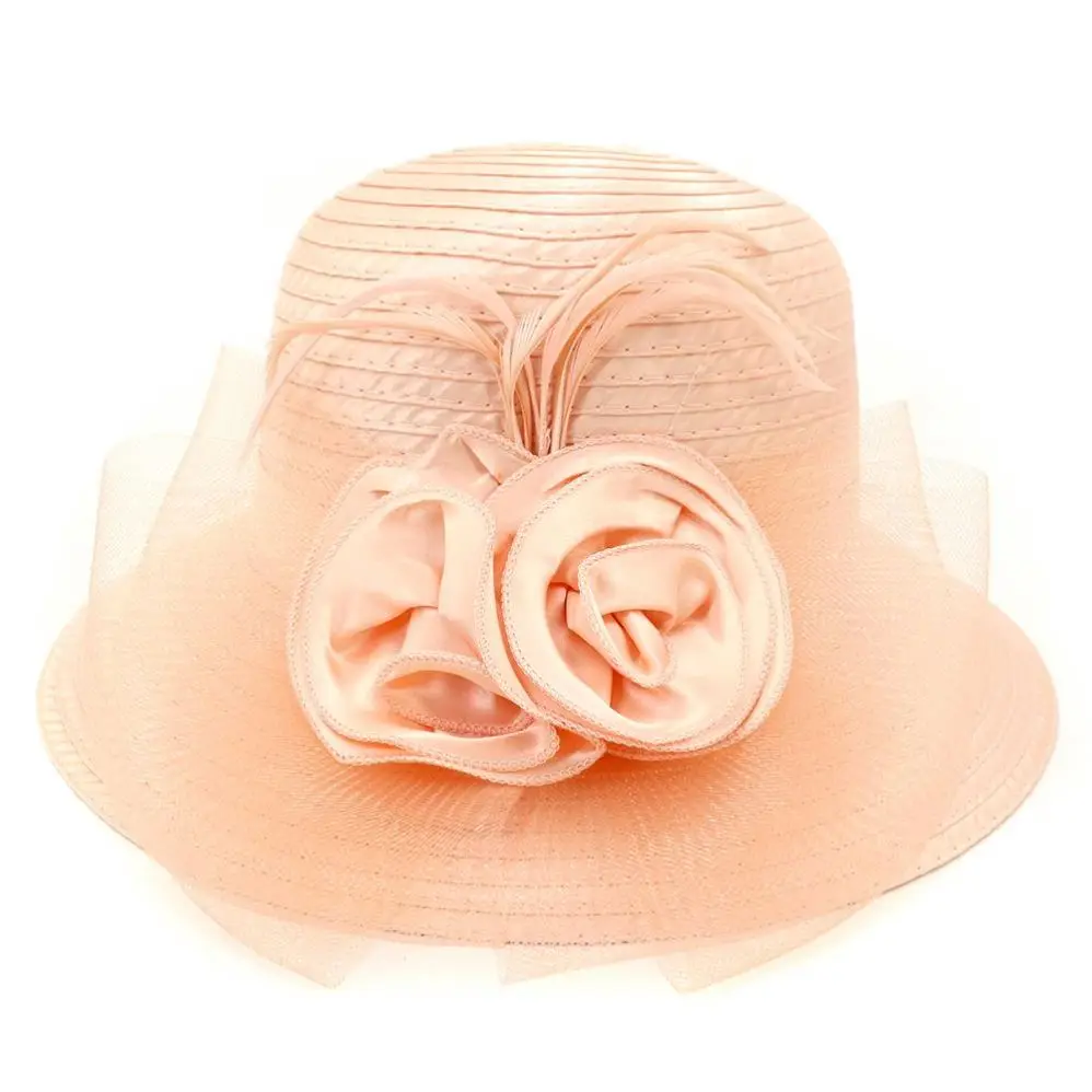 Millinery причудливые черные женские церковные шляпы Sinamay украшения оптом простые белые