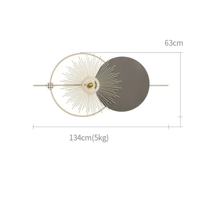 Creative simple modern wall mounted wall decor iron art decoration home wall hanging large metal decor for living room