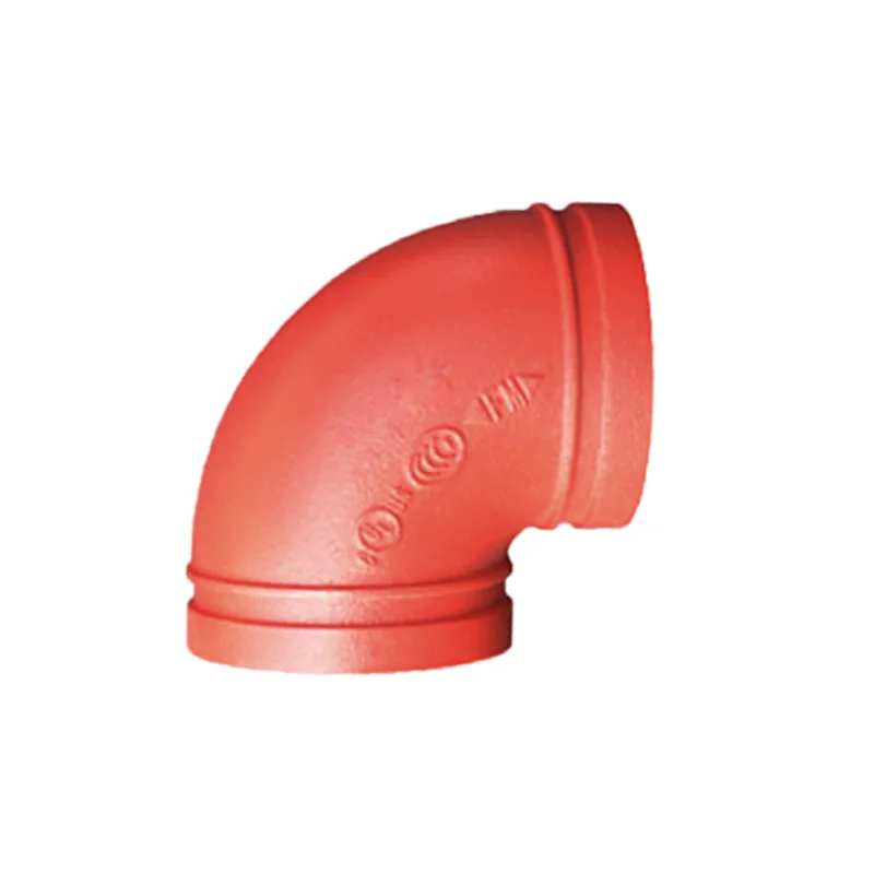 Fire fighting ductile iron pipe fitting 90 Degree Grooved Elbow