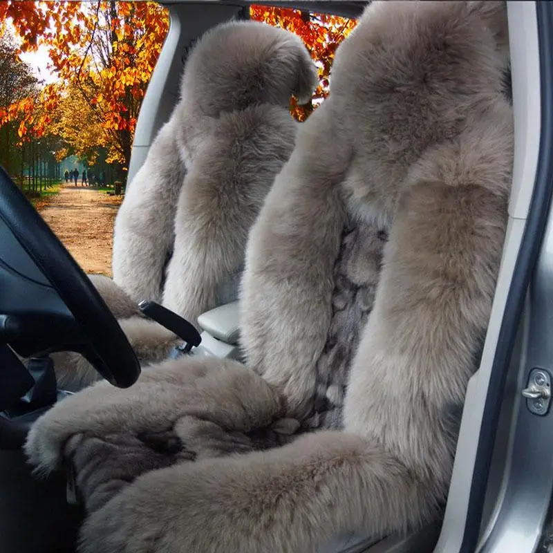 Fox skin fur skin universal size Sheepskin Car Seat Cover