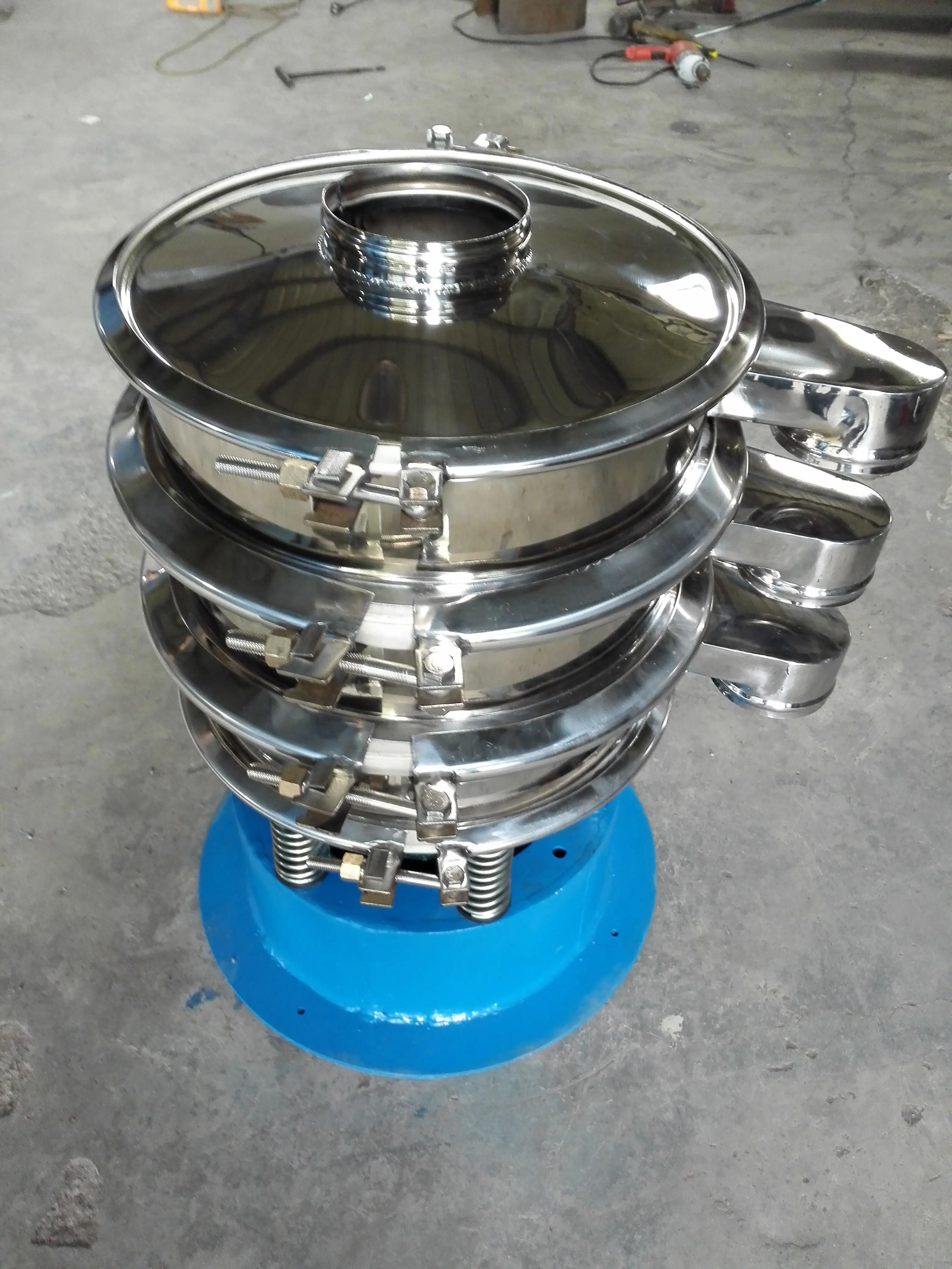 Electric powder screening machine small vibrating sifter machine cheap small sieve circular vibration sieve shaker