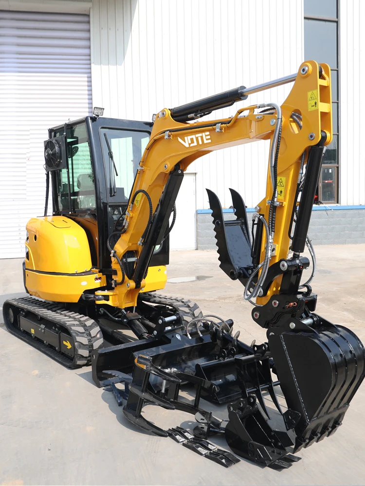 Mini Excavator 3.5 Ton 3 ton EPA Farm New Crawler Digger Compact Mini Bagger Kubota Engine Excavator Machine Price free shipping