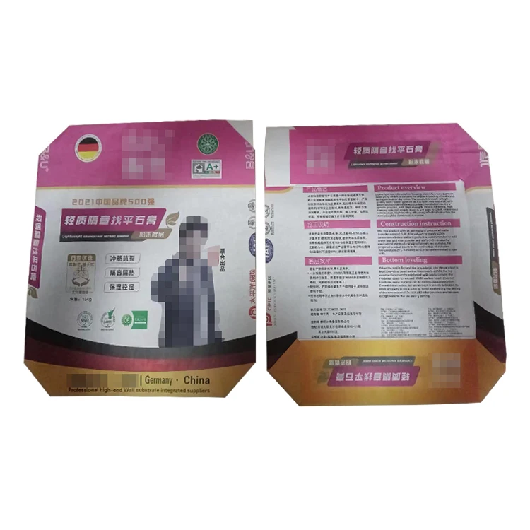 China Factory Good Quality New Customized Disposable 20kg Motar Kraft Paper Valve Pocket Sacks