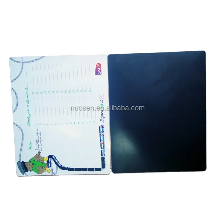 Custom foldable magnetic memo pad board fridge magnet writing board