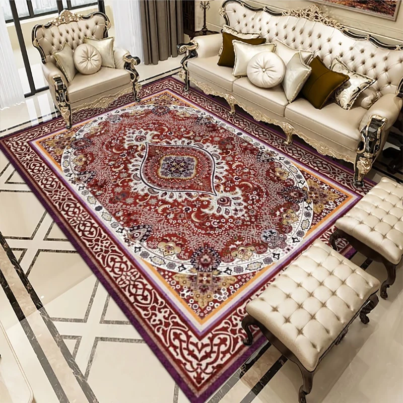 Luxury Persian Plush Area Rugs Prayer Mat Rugs Living Room Large Rugs Tapete Handtufted Carpet for sale