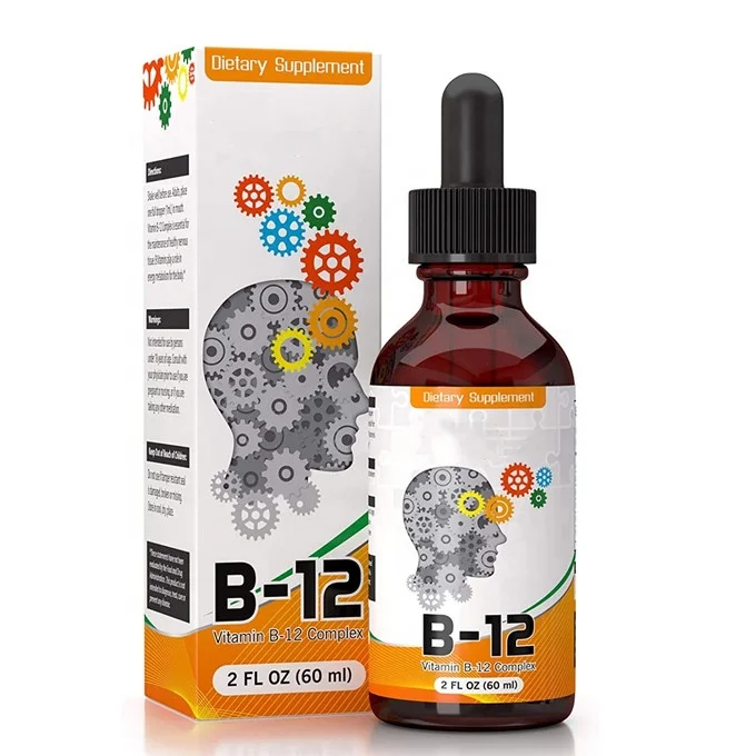 Vitamin B12 Sublingual Drops Energy Mood and Metabolism Increase  2 fl.oz