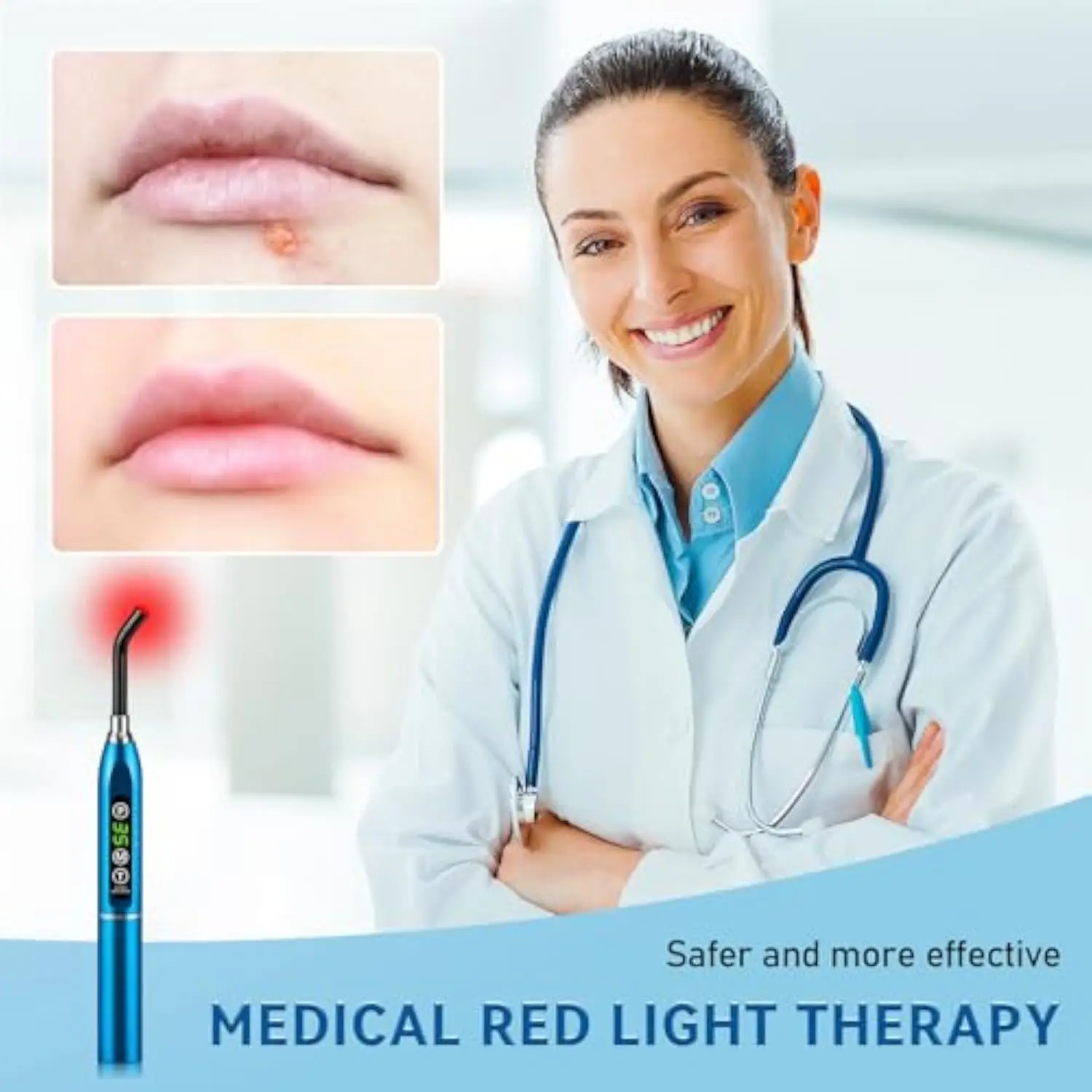 Plus Led Red Light Infrared Light Therapy Portable Handheld Wand Red Light Photodynamic Therapy For Face Skin Care