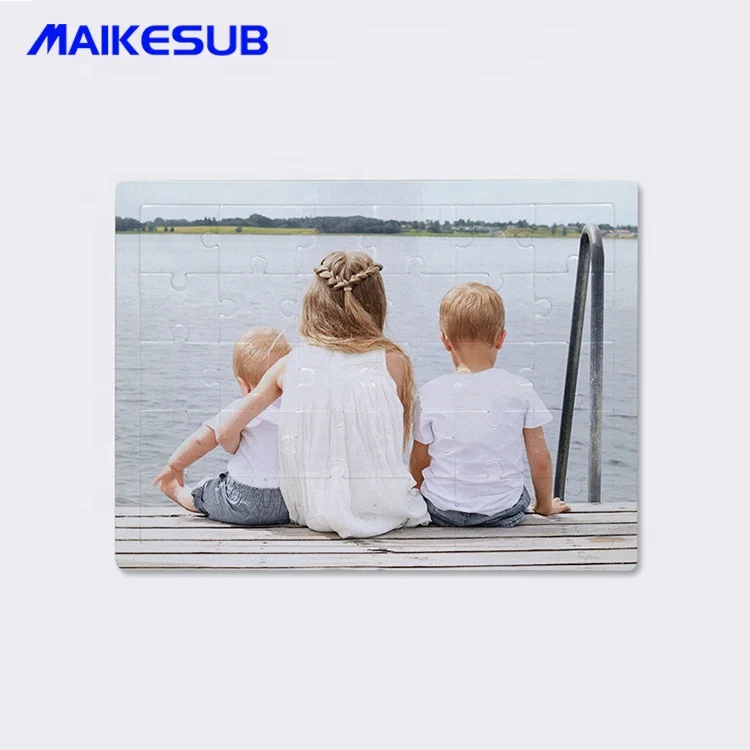 DIY 30pcs A4 size sublimation coating blank jigsaw wooden puzzle custom as for photo frame with border
