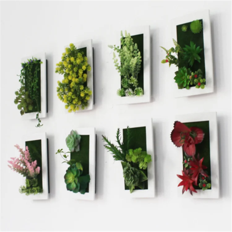 DIY Artificial Plant Photo Frame for Flowers Potted Ornaments for Home Decoration Hotel Garden Decor