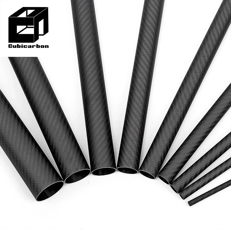 OEM Different Diameter Carbon Fiber Tubing 14mm 90mm 100mm 150mm 1500mm 1m 2m Manufacture High-quality Carbon Tube