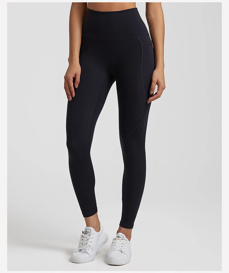 Side Pocket Yoga Pants Inner Pocket Leggins 2023 Casual Double Pocket Design No Camel Toe Yoga Leggings For Women Gym