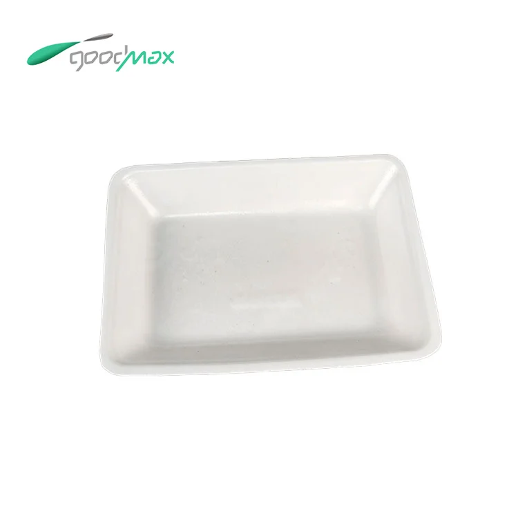 Wholesale Disposable Square White Foam Plastic Meat Plate