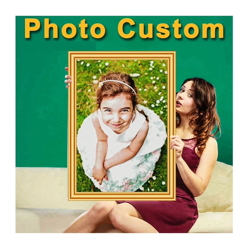 DIY Photo Custom Diamond Painting 5D Diamond Embroidery Full Square Picture of Rhinestones Cross Stitch Home Decoration Gift