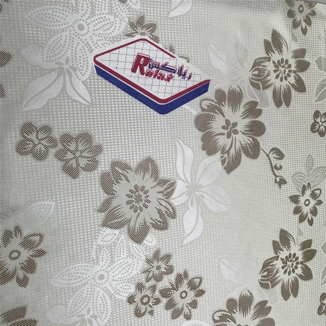 Everen 65GSM 70GSM 80GSM 90GSM White/Beige Color 100% Polyester Printed Tricot Fabric  for Mattress Ticking