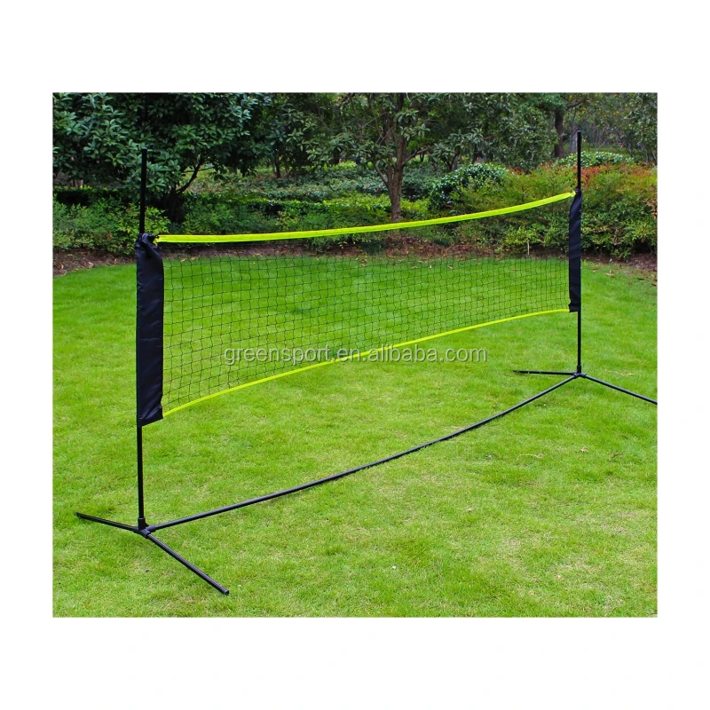 10 feet portable badminton tennis volleyball net set w/ stand & frame
