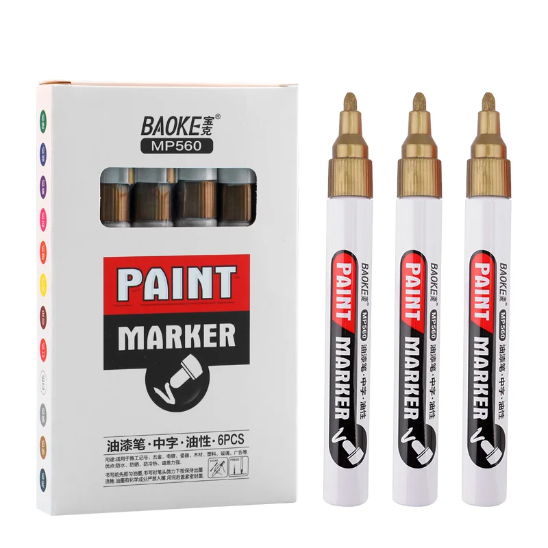 12 colors Permanent Oil Based Ink Paint Marker
