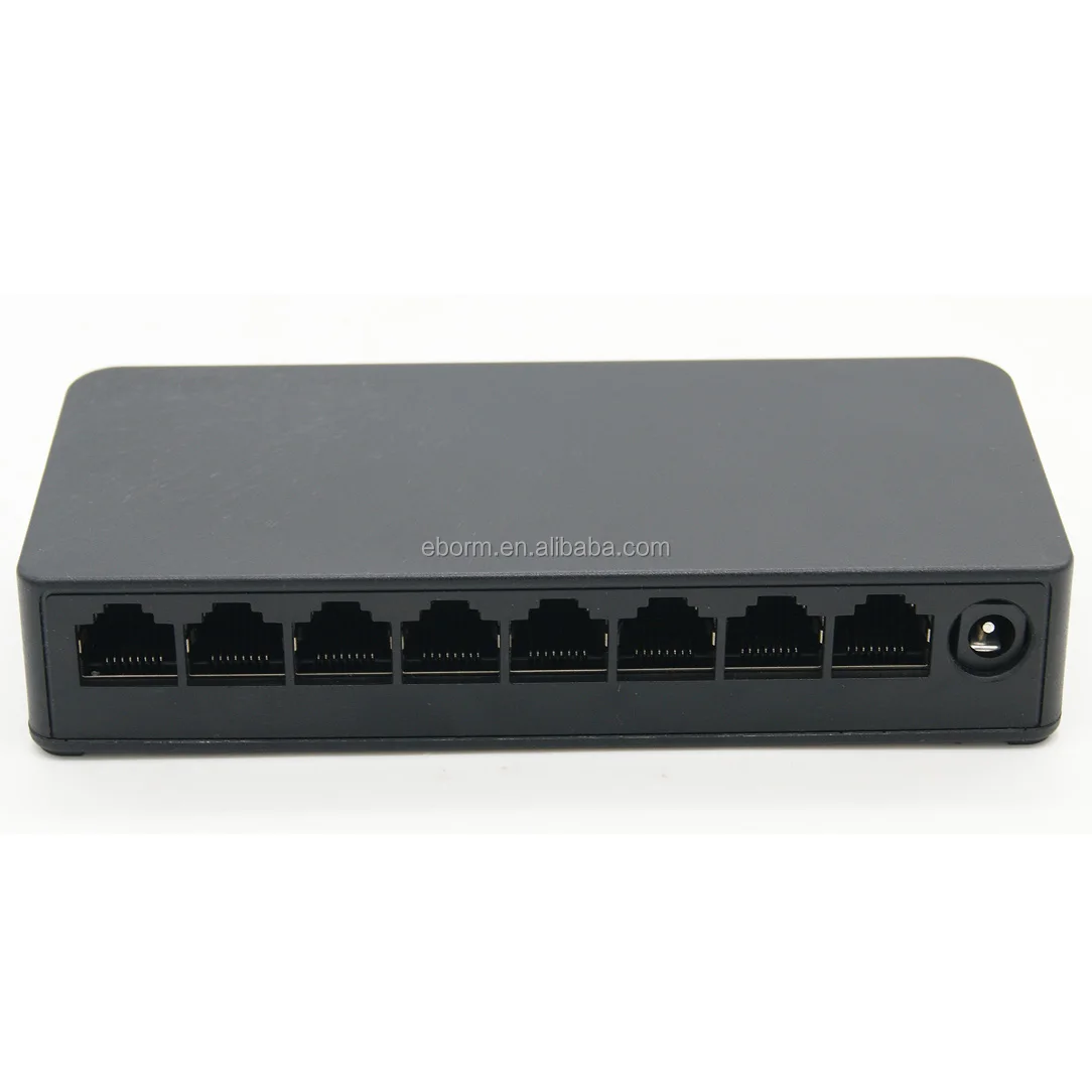 factory price8-port unmanaged 10/100Mbps plastic case fanless wall mount design Fast Ethernet network Switch