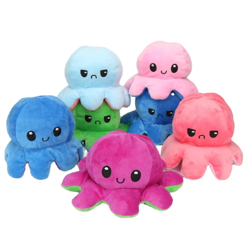 
Cute overturned octopus octopus doll double small octopus doll Christmas plush toy 