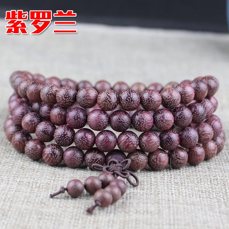 Various 6mm/8mm Mala 108 beads Buddha Prayer Rosary Bracelets Couple Natural Ebony Sandalwood Treasure Wood Meditation Bracelet .jpg