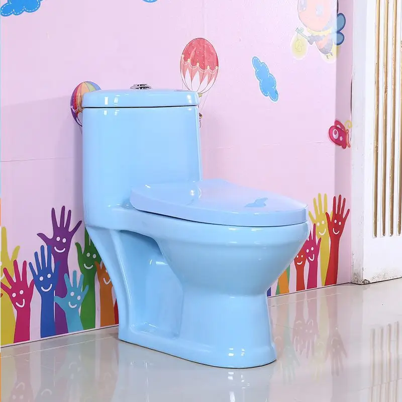 2019 Hot Sale Red Pink Yellow Blue Green Orange Colored Small Mini Children Size Toilet for Kindergarten Kids WC