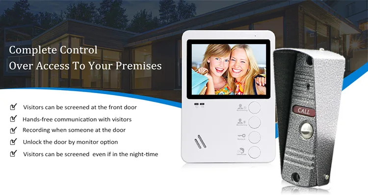 Bcomtech hot offer 4 wire monitor video door entry monitor system