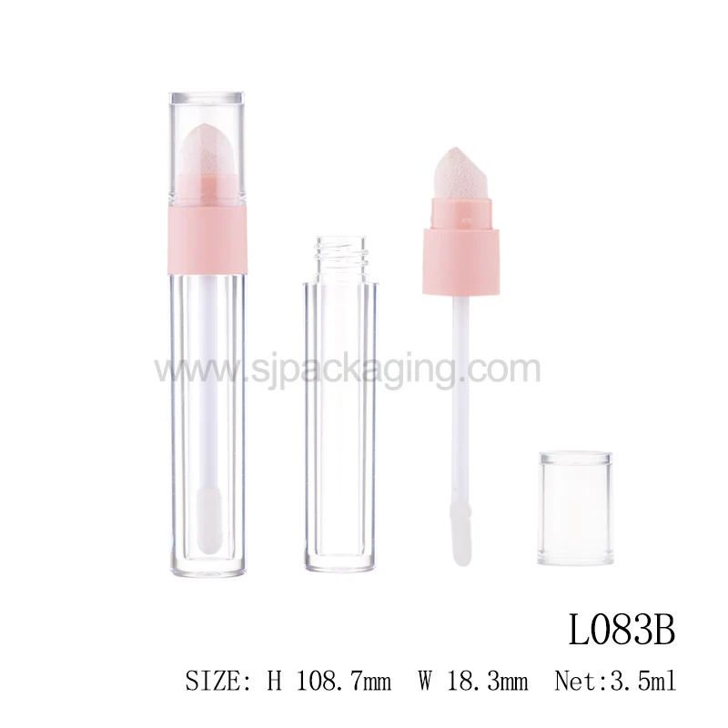3.5ml 2 in 1 foundation packaging PETG empty makeup bottle flakon liquid blush bottle liptint container with sponge
