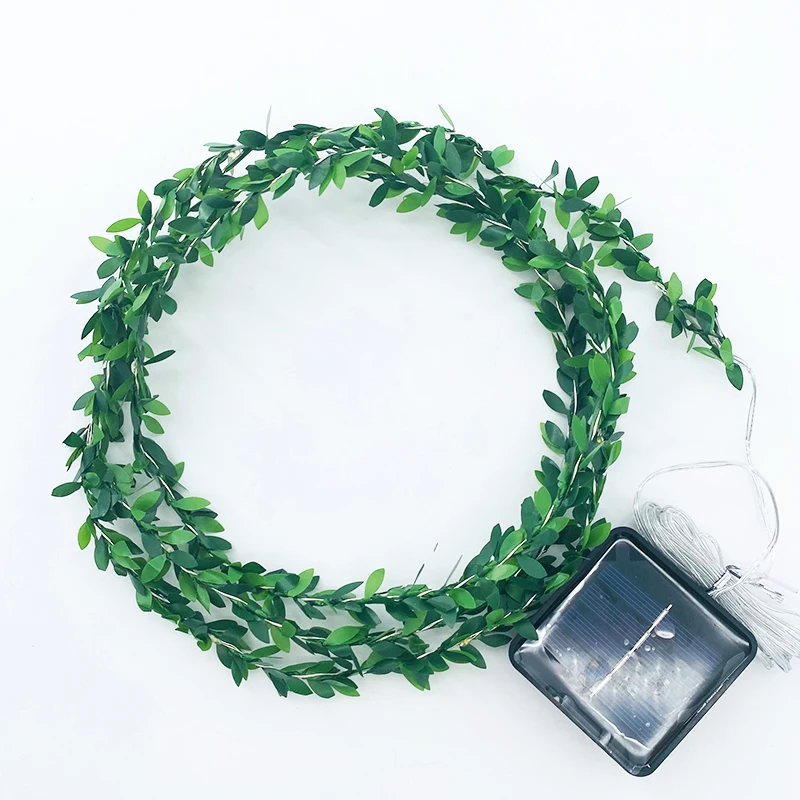 Solar LED Green Rattan String Light Holiday String Light LED Christmas Light for Decoration